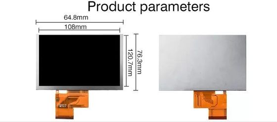 Painel de toque da exposição do RGB da tela da polegada 800x480 HDMI de Innolux LCD 5