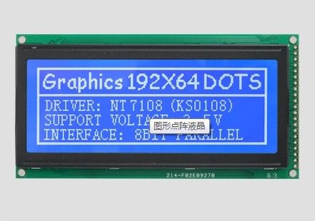 120.0mm*62.0mm Módulo LCD de matriz de pontos 192*64 Módulo de exibição LCD gráfico de caracteres