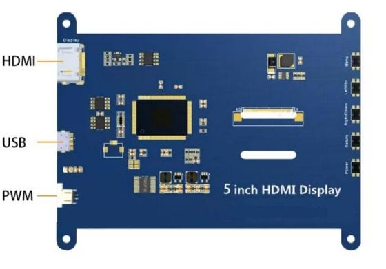 Hdmi Interface 5 polegadas Tft Lcd Display Capacitivo Resistivo Toque Raspberry Pi Os Ubuntu Windows