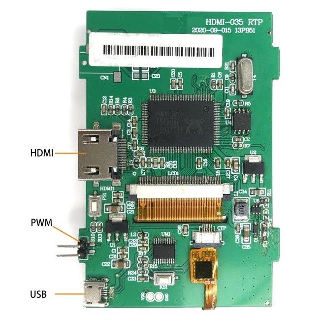 3Ecrã LCD HDMI 320*480 Raspberry Pi Displays Controle táctil Capacitivo/Resistivo