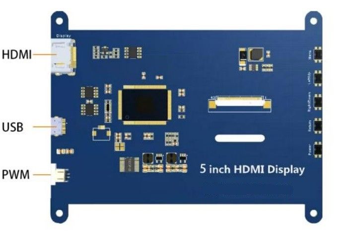 Hdmi Interface 5 polegadas Tft Lcd Display Capacitivo Resistivo Toque Raspberry Pi Os Ubuntu Windows
